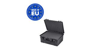 Watertight Case with Cubed Foam, 34.27l, 502x415x246mm, Polypropylene (PP), Black